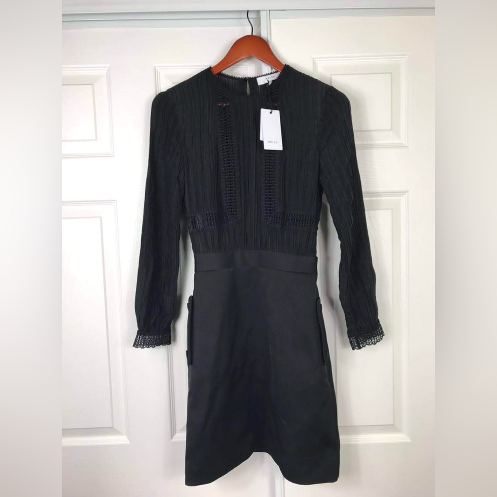 NWT Reiss Bruna Lace-Detail Dress - Picture 8 of 10